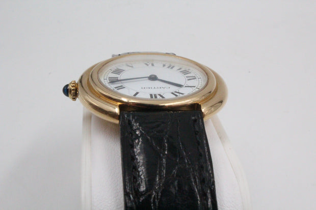Cartier Vendome Godron Paris 1970s Bubble Back, Paris Dial 33MM Pre-Owned