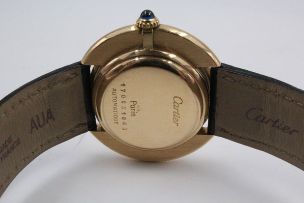 Cartier Vendome Godron Paris 1970s Bubble Back, Paris Dial 33MM Pre-Owned