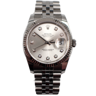 Rolex DateJust 2018 Factory Diamond Dial 36mm Pre-Owned