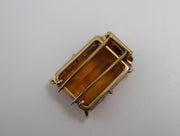 18KY 44.64 CT Citrine Large Brooch in Handmade Mounting