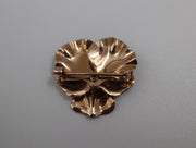 14KY Floral Enamel Pin With Old European Cut Diamond Center H-I, SI 0.25Cts - Bella