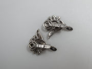 Clip On Earrings Single Cut, RBC & Marquise Diamonds 14K
