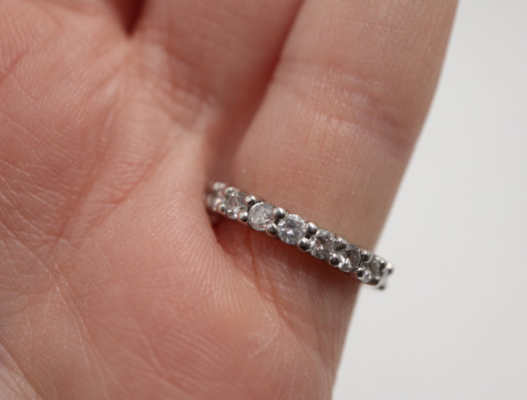 Platinum Eternity Band Shared Prong 20- 2.50Mm Diamonds