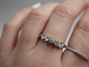 Diamond Scalloped Bezels Band .75CTW 14K