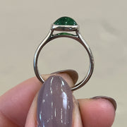 Green Tsavorite Bezel Solitaire Ring