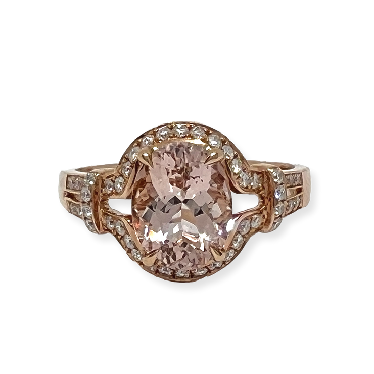 Morganite & Diamond Ring