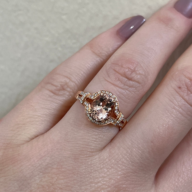 Morganite & Diamond Ring