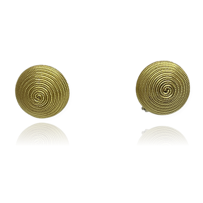 18KY Vergano Italian Made Dome Post Earrings