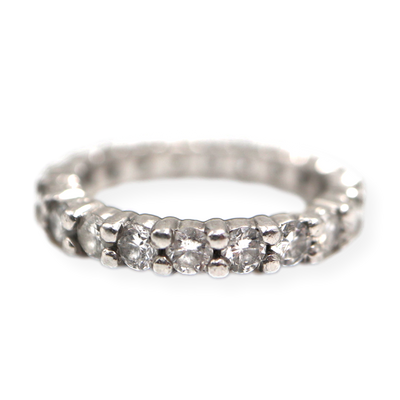 Platinum Eternity Band Shared Prong 20- 2.50Mm Diamonds