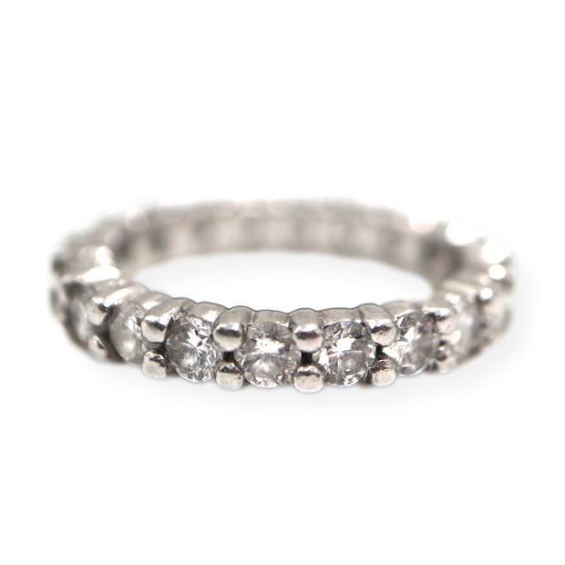 Platinum Eternity Band Shared Prong 20- 2.50Mm Diamonds