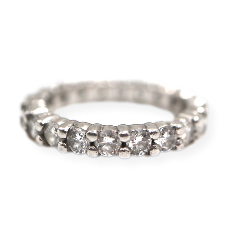 Platinum Eternity Band Shared Prong 20- 2.50Mm Diamonds