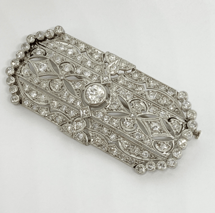 Art deco 2025 diamond brooch