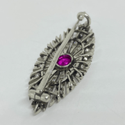 Mark Areias Jewelers Jewellery & Watches Antique Russian Burma Ruby and Diamond Brooch Pin Platinum, circa 1890