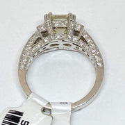 Mark Areias Jewelers Jewellery & Watches Asscher Cut Diamond Pave Engagement Wedding Ring 2.02CT J, VS1 Platinum