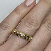 Mark Areias Jewelers Jewellery & Watches Baguette Flush Set Diamond Band Ring 14K Yellow Gold .28CTW