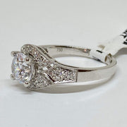 Mark Areias Jewelers Jewellery & Watches DiaDori Round Diamond Pave "Antique Style" Engagement Semi Mounting 18KW .28CTW