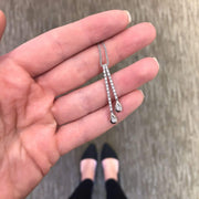 Mark Areias Jewelers Jewellery & Watches Diamond Lariat Drop Pear Shape Pave Necklace on Chain 14K .35ctw