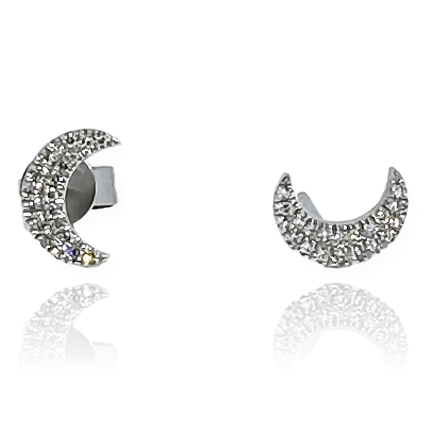 Mark Areias Jewelers Jewellery & Watches Diamond Moon Stud Earring .10CTW