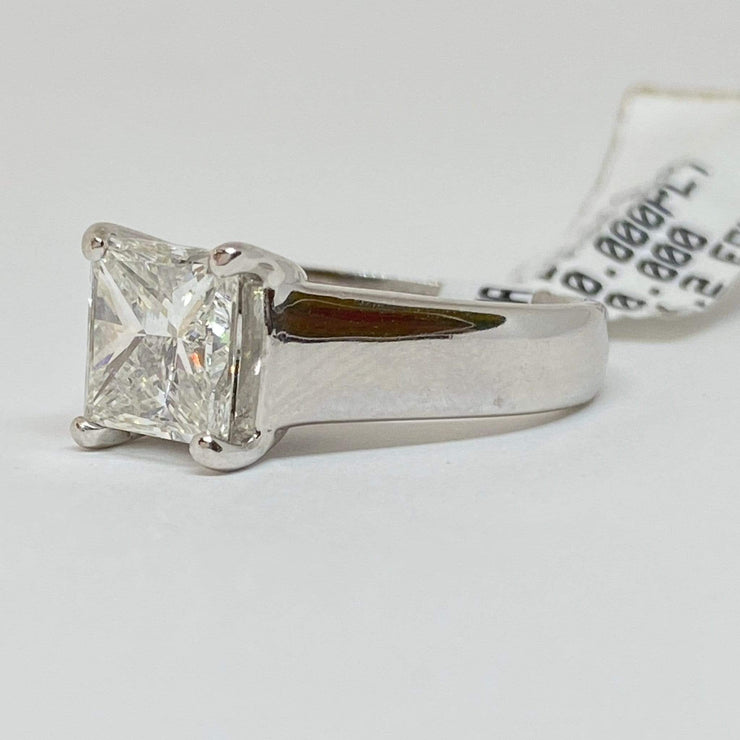 Mark Areias Jewelers Jewellery & Watches Diamond Princess Cut Cathedral Solitaire Engagement Wedding Ring 2CT Platinum