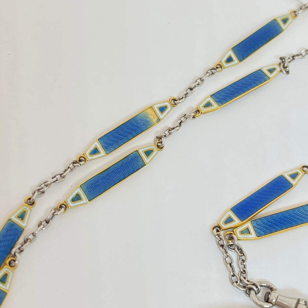 Mark Areias Jewelers Jewellery & Watches E. Gubelin Watch Pendant Platinum & 18KY Blue Guilloche Filigree Diamond 28mm