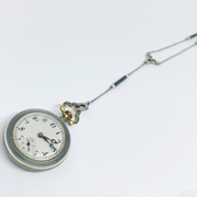 Mark Areias Jewelers Jewellery & Watches Edwardian Longines Blue Enamel Pendant Watch Platinum and 14 Karat Yellow Gold