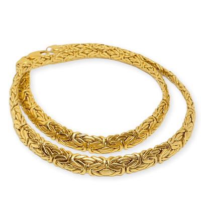 Mark Areias Jewelers Jewellery & Watches Estate Byzantine Chain Necklace 14K Yellow 24" 10mm 59 Grams!
