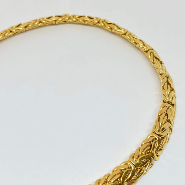 Mark Areias Jewelers Jewellery & Watches Estate Byzantine Chain Necklace 14K Yellow 24" 10mm 59 Grams!