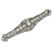 Mark Areias Jewelers Jewellery & Watches Estate Platinum and 14K Yellow Gold Diamond Brooch 2.57 CTW