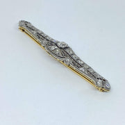 Mark Areias Jewelers Jewellery & Watches Estate Platinum and 14K Yellow Gold Diamond Brooch 2.57 CTW