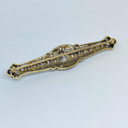 Mark Areias Jewelers Jewellery & Watches Estate Platinum and 14K Yellow Gold Diamond Brooch 2.57 CTW