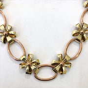 Mark Areias Jewelers Jewellery & Watches Estate Tiffany & Co. Rose and Yellow Gold 14 Karat Flower Necklace 17" 73.23gr