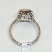 Mark Areias Jewelers Jewellery & Watches Ethiopian Cushion Cabochon Opal & Diamond Ring 14K White Gold 1.67CT