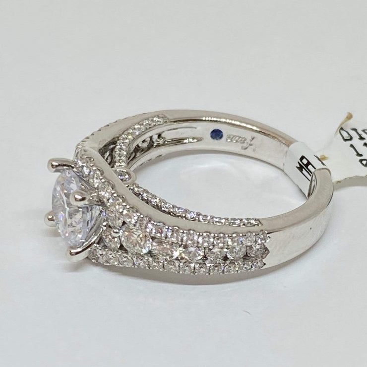 Mark Areias Jewelers Jewellery & Watches Fana Round Diamond Pave Engagement Semi Mounting Ring 14KW 1.41CTW