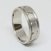 Mark Areias Jewelers Jewellery & Watches Fancy Platinum Woven "X" Satin Wedding Band 7mm Size 10