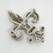 Mark Areias Jewelers Jewellery & Watches Fleur De Lis Diamond Pin Brooch or Pendant 18K White Gold 0.60 CTW