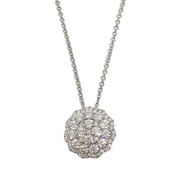 Mark Areias Jewelers Jewellery & Watches Flower Cluster Pave Diamond Pendant 14K White Gold 1.01 Carat
