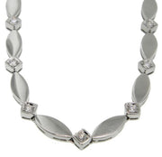 Mark Areias Jewelers Jewellery & Watches Geometric Link Diamond Necklace 14K White Gold .77 Carats 17"