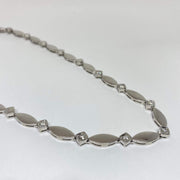 Mark Areias Jewelers Jewellery & Watches Geometric Link Diamond Necklace 14K White Gold .77 Carats 17"