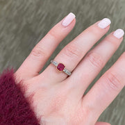 Mark Areias Jewelers Jewellery & Watches Handmade Custom Burma Ruby & Diamond Ring 18K Yellow Gold & Platinum 1.13 Carat