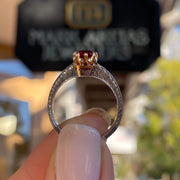 Mark Areias Jewelers Jewellery & Watches Handmade Custom Burma Ruby & Diamond Ring 18K Yellow Gold & Platinum 1.13 Carat