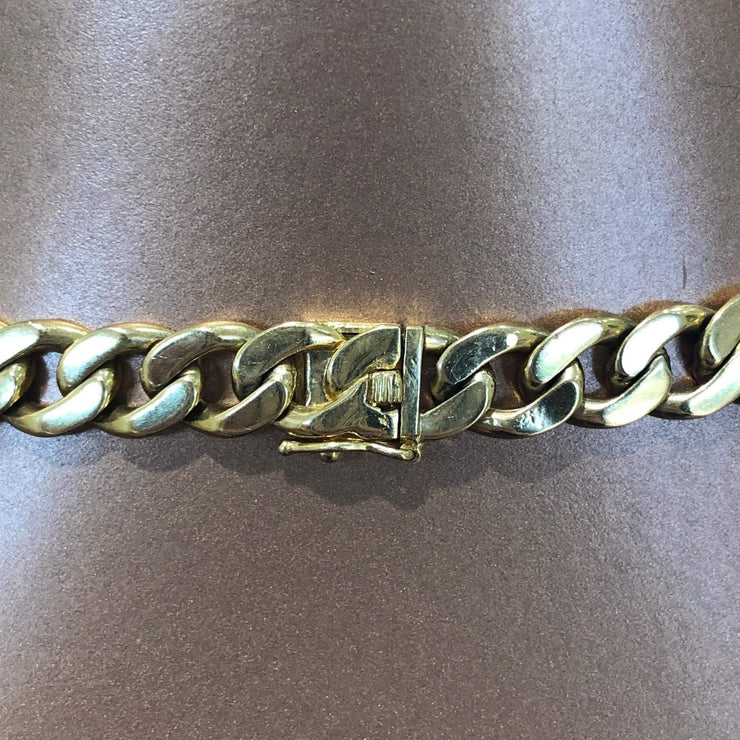 Mark Areias Jewelers Jewellery & Watches Ladies Large Diamond Pave Flower Necklace on Curb Chain 14.50ctw VS1 F-G 18K