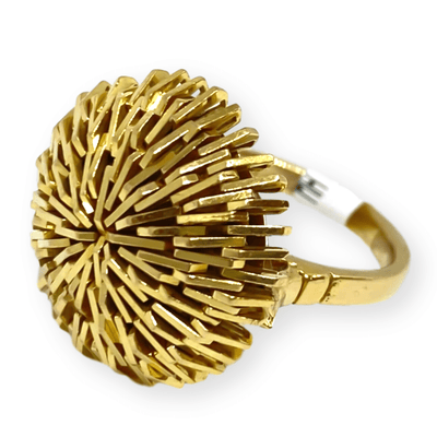 Mark Areias Jewelers Jewellery & Watches Lady's Estate Fashion Burst Faceted Ring 18K Yellow Gold Sz 4.75 8.30 grams