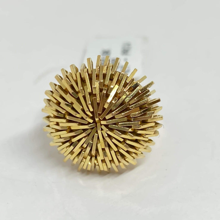 Mark Areias Jewelers Jewellery & Watches Lady's Estate Fashion Burst Faceted Ring 18K Yellow Gold Sz 4.75 8.30 grams