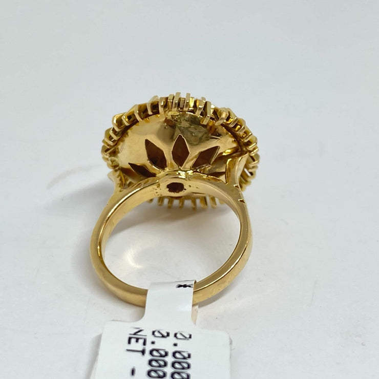 Mark Areias Jewelers Jewellery & Watches Lady's Estate Fashion Burst Faceted Ring 18K Yellow Gold Sz 4.75 8.30 grams