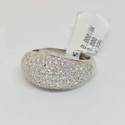 Mark Areias Jewelers Jewellery & Watches Lady's Pave Diamond Fashion Dome Right Hand Ring 1.35ctw 18K White Gold