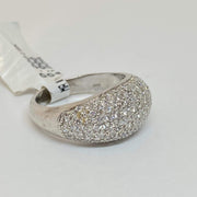 Mark Areias Jewelers Jewellery & Watches Lady's Pave Diamond Fashion Dome Right Hand Ring 1.35ctw 18K White Gold