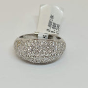 Mark Areias Jewelers Jewellery & Watches Lady's Pave Diamond Fashion Dome Right Hand Ring 1.35ctw 18K White Gold