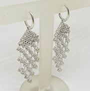 Mark Areias Jewelers Jewellery & Watches Large Chandelier Huggie Round Diamond Dangle Earrings 16.27 Carat Platinum