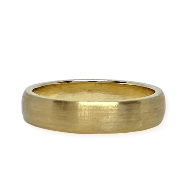 Mark Areias Jewelers Jewellery & Watches Mark Areias Jewelers Custom Handmade Satin Wedding Band 5mm 18KY