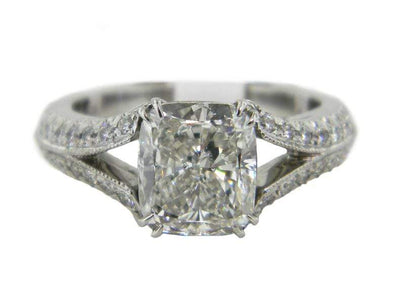 Mark Areias Jewelers Jewellery & Watches Mark Areias Jewelers Handmade Cushion Cut Diamond Engagement Ring 2.01 CT